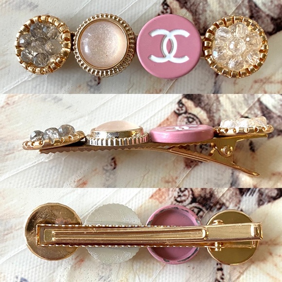 Handmade Designer Button Hairpins - Picture 4 of 5